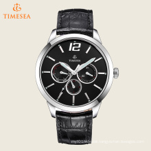Men′s Casual Watches Men Water Resistant Leather Quartz Watch 72606